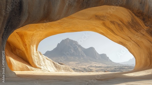 Stunning rocky outcrop under a clear blue sky in a vast landscape during daytime