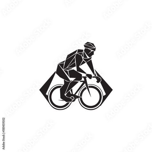 silhouette of a person riding a bicycle