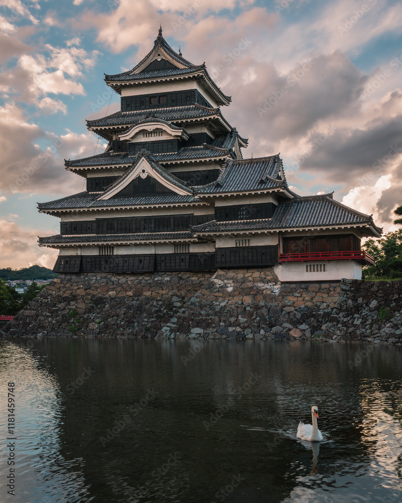 Naklejka premium Matsumoto Castle, national treasure of Japan