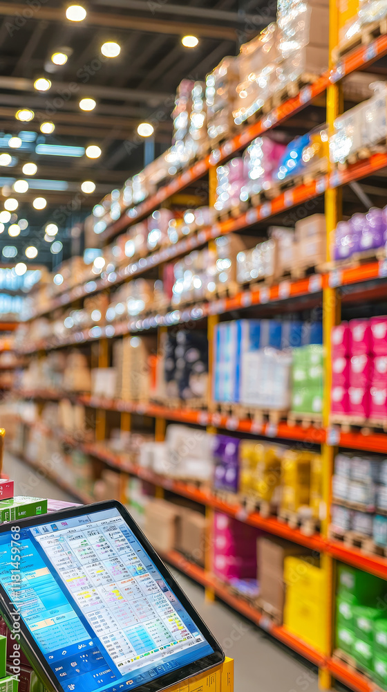 Naklejka premium Efficient Inventory Management in a Busy Warehouse