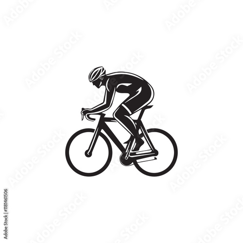 silhouette of a person riding a bicycle
