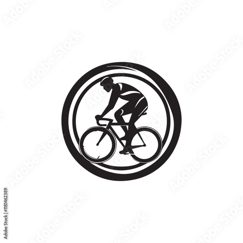 silhouette of a person riding a bicycle