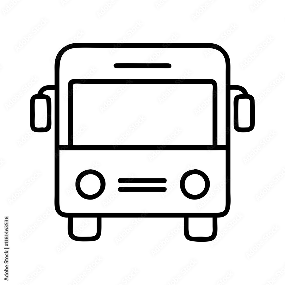 bus icon, vehicle line art, vehicle vector - simple black line art icon of bus perfect for logos, and vehicle-themed designs. bus icon, vehicle line art, vehicle vector - simple black line art icon of bus perfect for logos, and vehicle-themed designs.