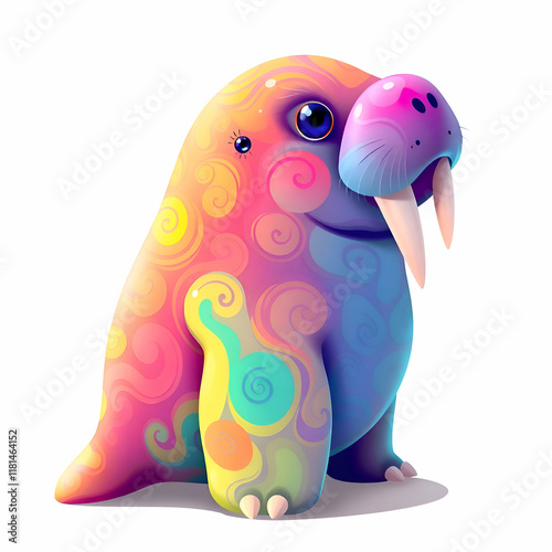 3d elephant isolated on white background