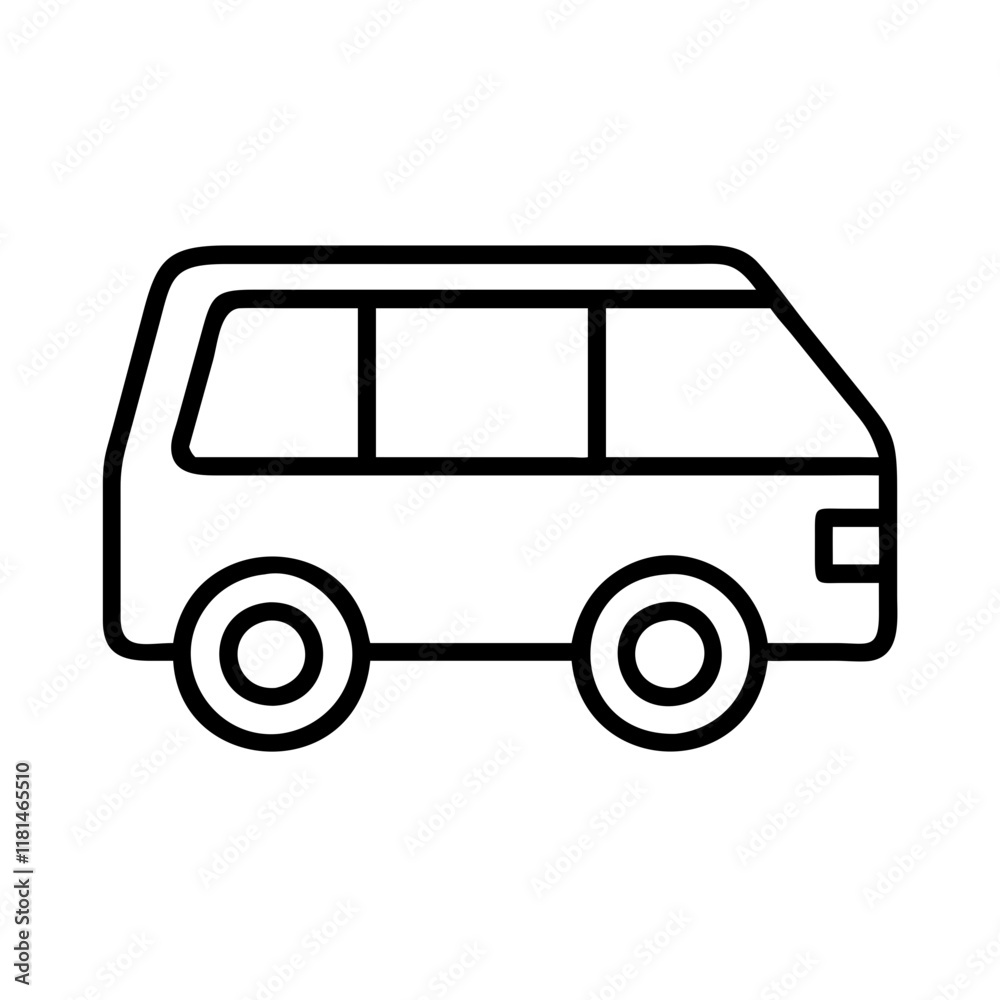 minivan icon, vehicle line art, vehicle vector - simple black line art icon of minivan perfect for logos, and vehicle-themed designs. minivan icon, vehicle line art, vehicle vector - simple black line art icon of minivan perfect for logos, and vehicle-themed designs.