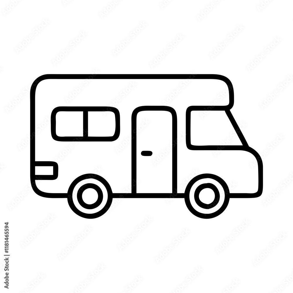 motorhome icon, vehicle line art, vehicle vector - simple black line art icon of motorhome perfect for logos, and vehicle-themed designs. motorhome icon, vehicle line art, vehicle vector - simple black line art icon of motorhome perfect for logos, and vehicle-themed designs.