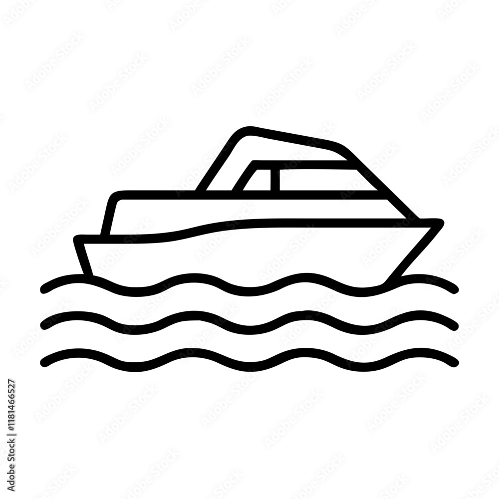 speedboat icon, vehicle line art, vehicle vector - simple black line art icon of speedboat perfect for logos, and vehicle-themed designs. speedboat icon, vehicle line art, vehicle vector - simple black line art icon of speedboat perfect for logos, and vehicle-themed designs.