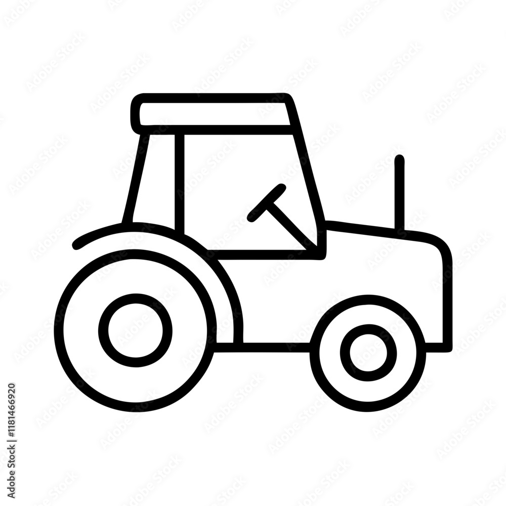 tractor icon, vehicle line art, vehicle vector - simple black line art icon of tractor perfect for logos, and vehicle-themed designs. tractor icon, vehicle line art, vehicle vector - simple black line art icon of tractor perfect for logos, and vehicle-themed designs.