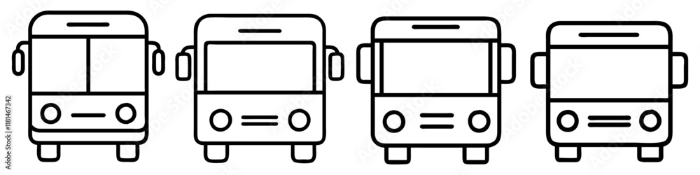bus icon, vehicle line art, vehicle vector - simple black line art icon of bus perfect for logos, and vehicle-themed designs. bus icon, vehicle line art, vehicle vector - simple black line art icon of bus perfect for logos, and vehicle-themed designs.