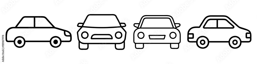sedan icon, vehicle line art, vehicle vector - simple black line art icon of sedan perfect for logos, and vehicle-themed designs. sedan icon, vehicle line art, vehicle vector - simple black line art icon of sedan perfect for logos, and vehicle-themed designs.