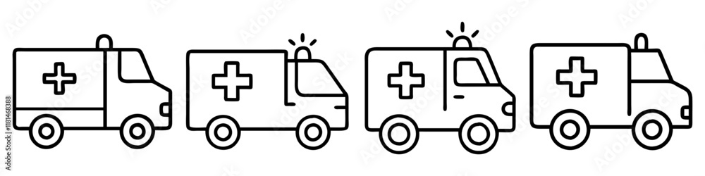 ambulance icon, vehicle line art, vehicle vector - simple black line art icon of ambulance perfect for logos, and vehicle-themed designs. ambulance icon, vehicle line art, vehicle vector - simple black line art icon of ambulance perfect for logos, and vehicle-themed designs.