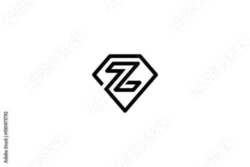 Simple Diamond Letter Z Logo Design Vector 