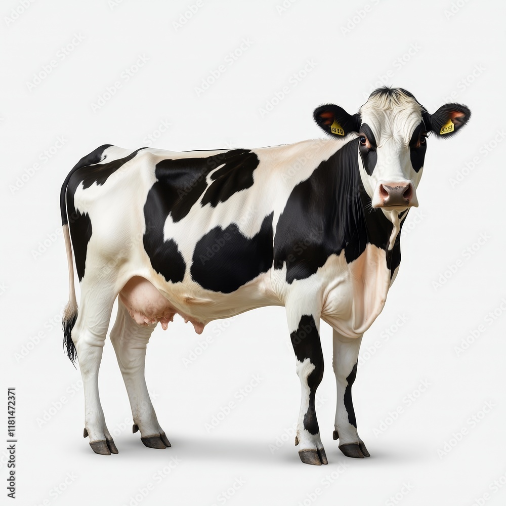 Isolated Cow Illustration: Agriculture, Dairy Industry, Livestock Farming, Animal Husbandry Isolated Cow Illustration: Agriculture, Dairy Industry, Livestock Farming, Animal Husbandry