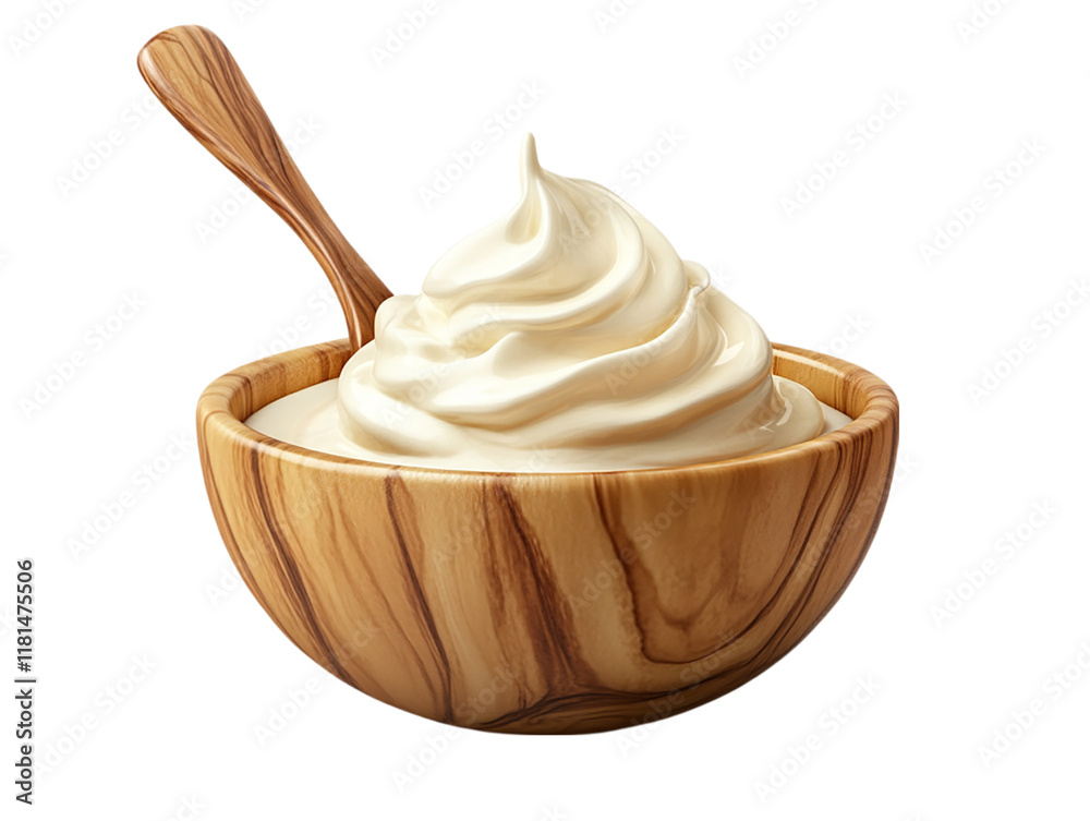 Fresh Greek Yogurt on a transparent background Fresh Greek Yogurt on a transparent background