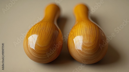 Elegant wooden bowls displayed on a table showcasing craftsmanship and design