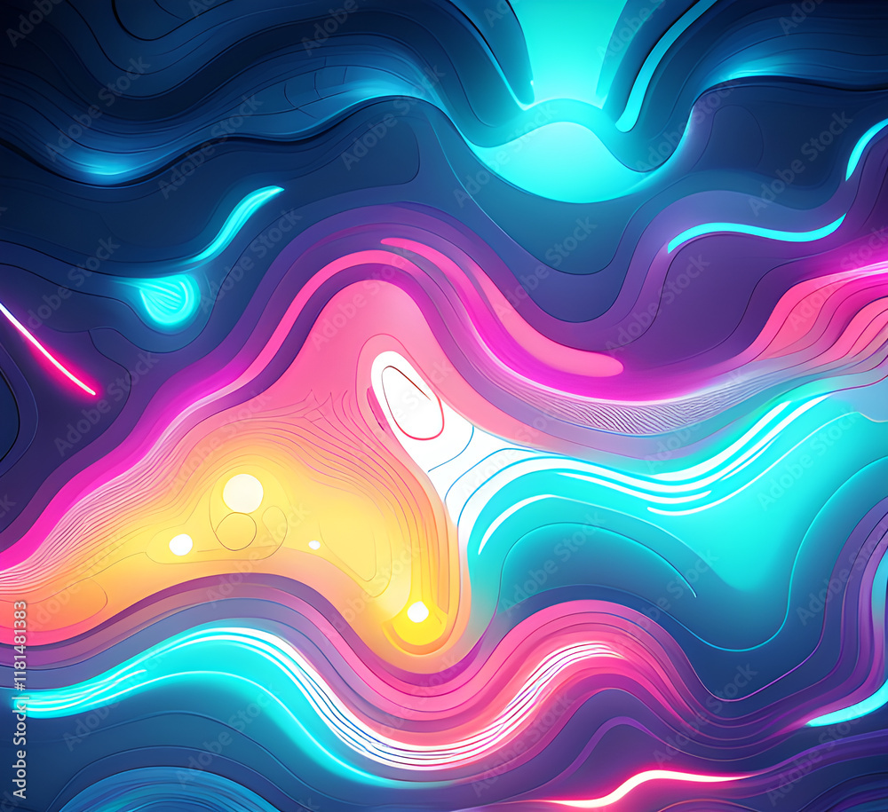 Fototapeta premium Fire sparkles on a black background.showcasing a blend of colorful diagonal lines with a smooth gradient transition from blues to oranges Abstract banner in red and blue tones.generative ai