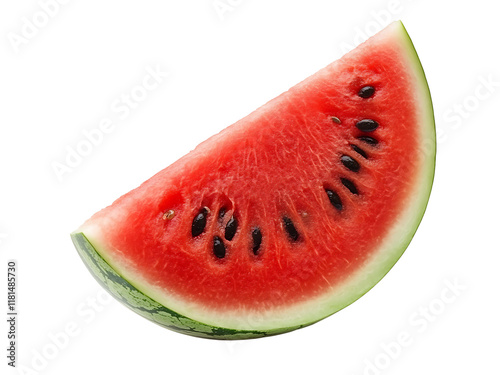 slice fresh watermelon isolated on transparent or white background, png cutout