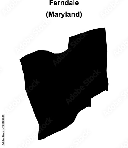 Ferndale (Maryland) blank outline map