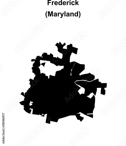Frederick (Maryland) blank outline map