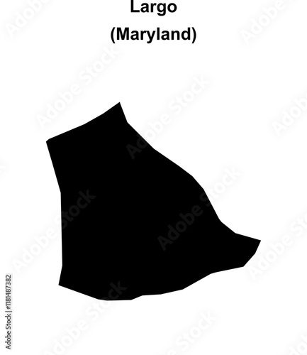 Largo (Maryland) blank outline map
