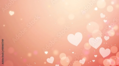 Romantic Hearts Background: A Peachy Valentine's Day Design