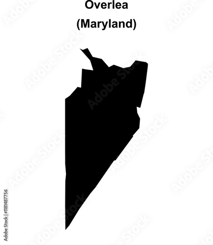 Overlea (Maryland) blank outline map