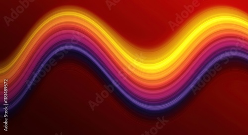 Vibrant Abstract Wave: A dynamic, abstract design features a captivating wave of vibrant color against a bold, saturated background. This visually striking artwork evokes energy and movement. photo