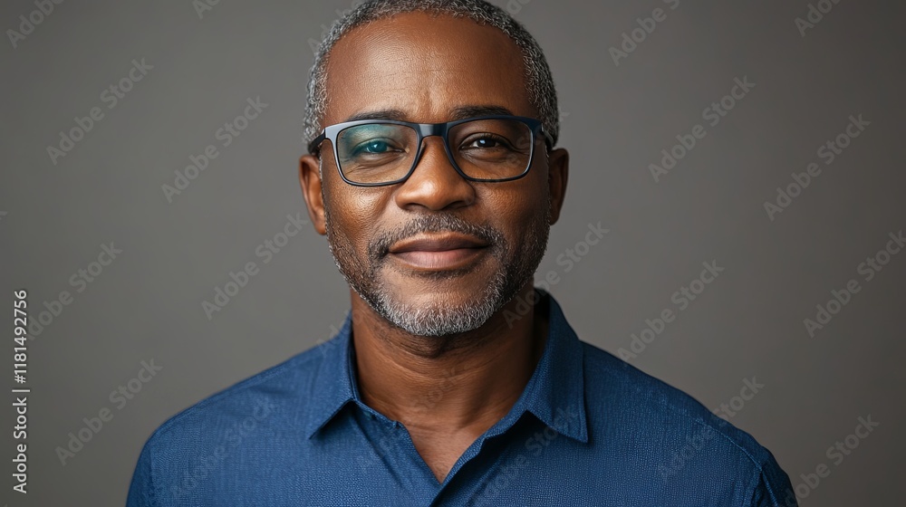 Obraz premium Portrait of a middle-aged African American man