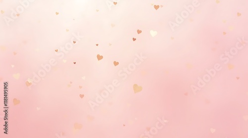 Romantic Rose Gold Hearts Background