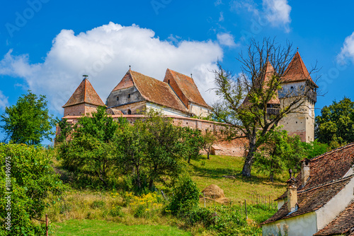 Alma Vii Saxon evanghelical fortified church, Sibiu county, Transylvania, Romania photo