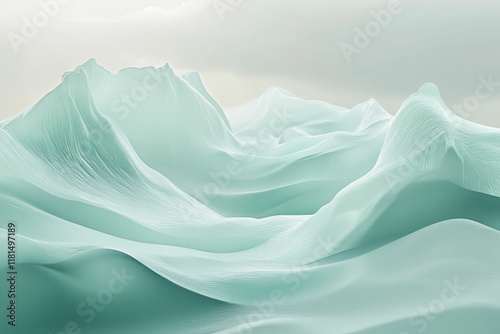 Wallpaper Mural Soft, undulating, pale green landscape; ethereal texture. Torontodigital.ca