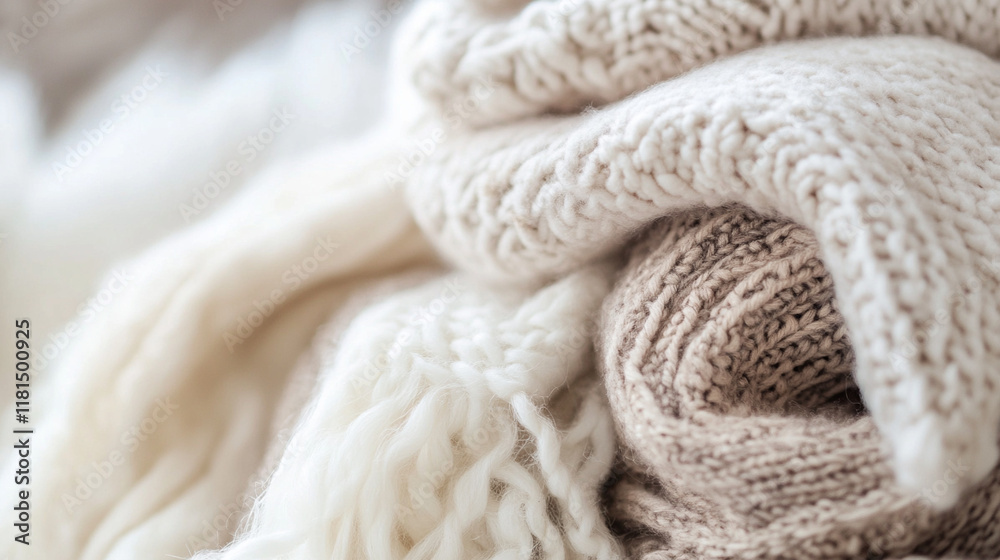 Cream and beige fabrics and blankets background cosy aesthetic Cream and beige fabrics and blankets background cosy aesthetic