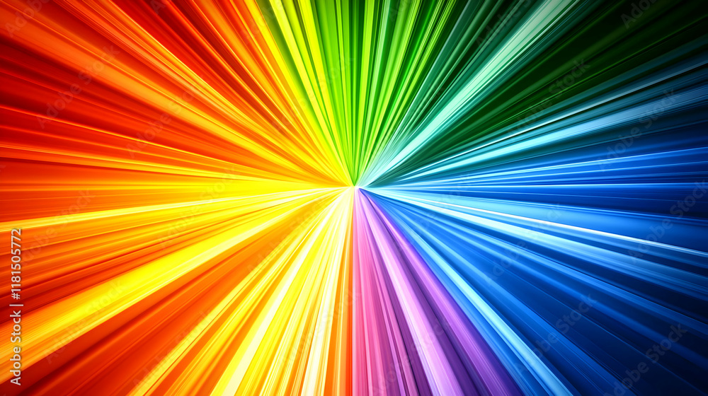 Rainbow Burst Abstract Background Image