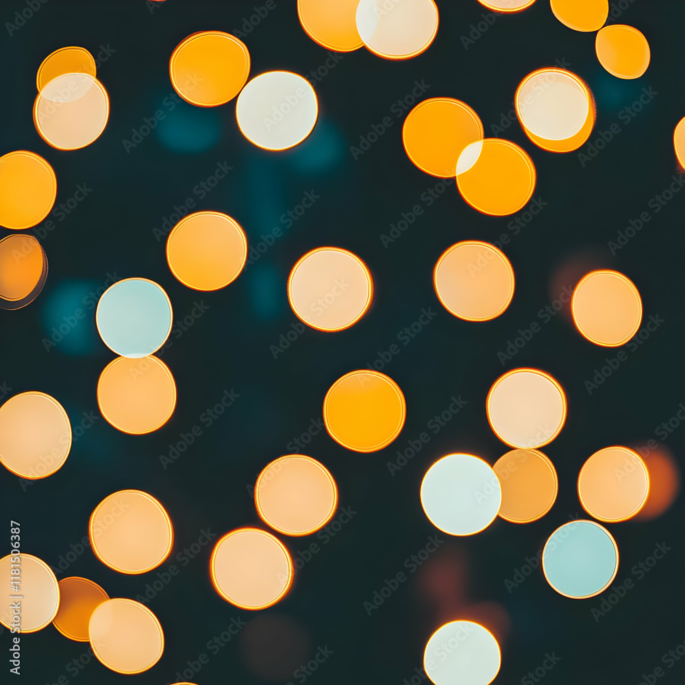 Abstract Background with Orange and White Bokeh Lights Abstract Background with Orange and White Bokeh Lights