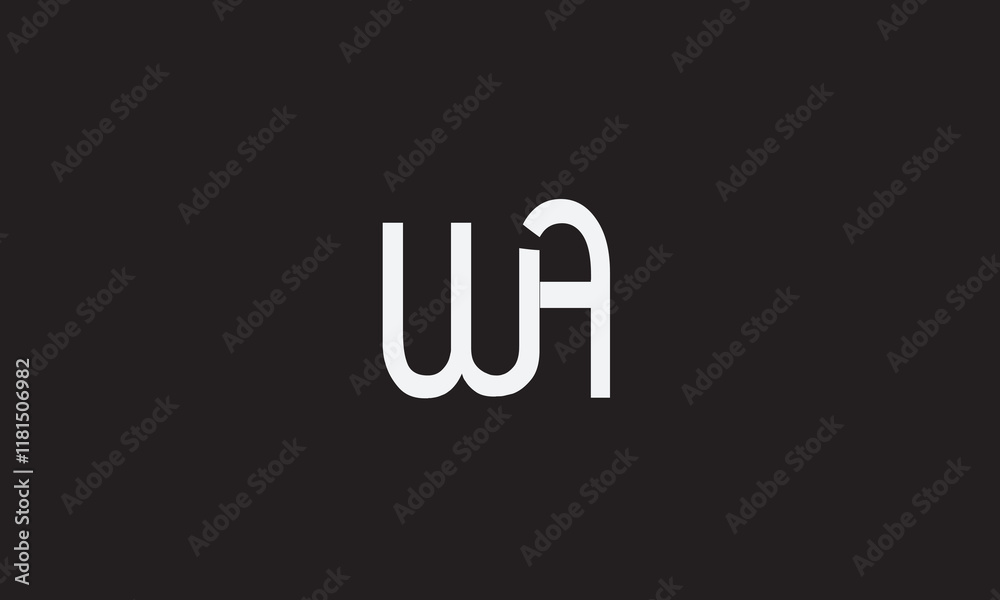 WA, AW , A , W , Abstract Letters Logo Monogram WA, AW , A , W , Abstract Letters Logo Monogram