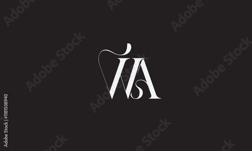 WA, AW , A , W , Abstract Letters Logo Monogram