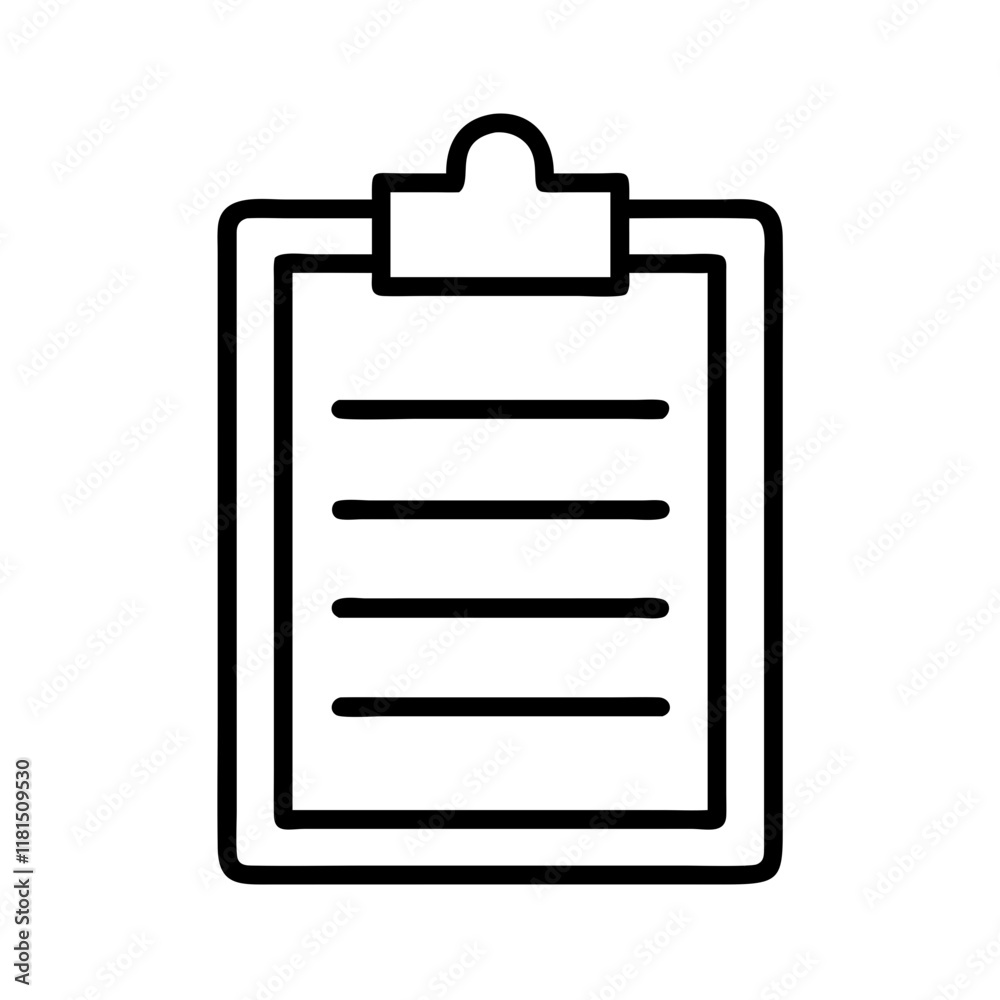 clipboard icon, office line art, office vector - simple black line art icon of clipboard perfect for logos, and office-themed designs. clipboard icon, office line art, office vector - simple black line art icon of clipboard perfect for logos, and office-themed designs.