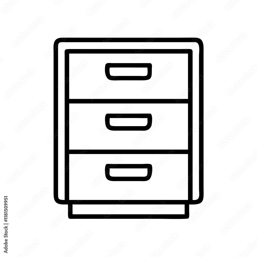 filing cabinet icon, office line art, office vector - simple black line art icon of filing cabinet perfect for logos, and office-themed designs. filing cabinet icon, office line art, office vector - simple black line art icon of filing cabinet perfect for logos, and office-themed designs.
