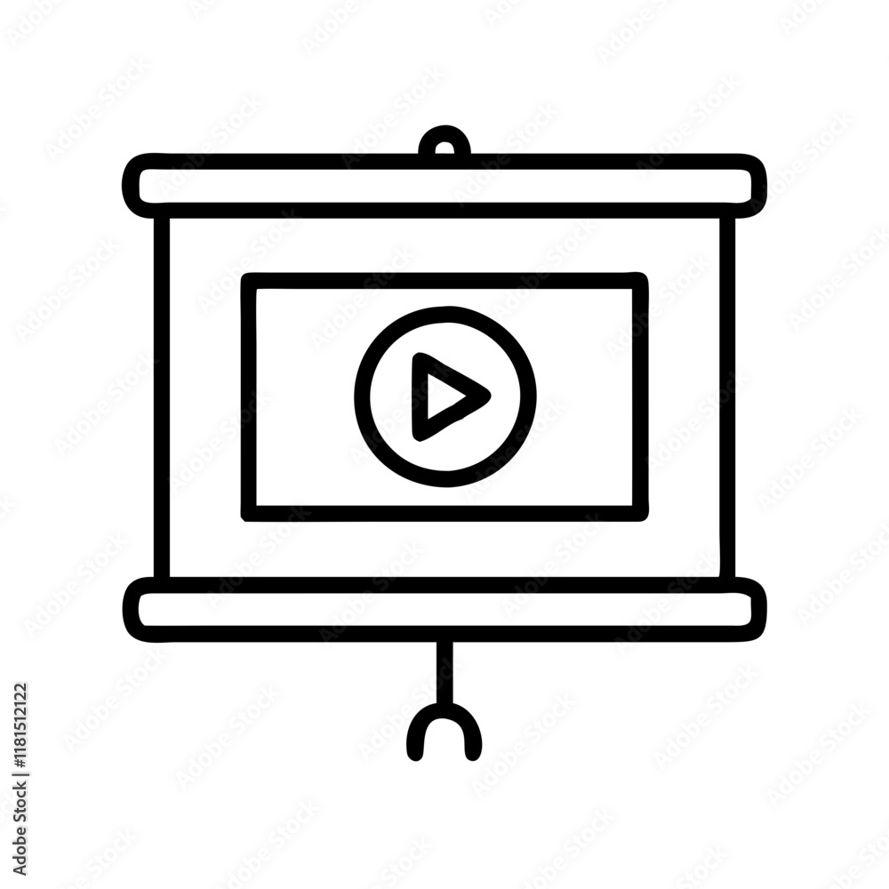 projector screen icon, office line art, office vector - simple black line art icon of projector screen perfect for logos, and office-themed designs. projector screen icon, office line art, office vector - simple black line art icon of projector screen perfect for logos, and office-themed designs.