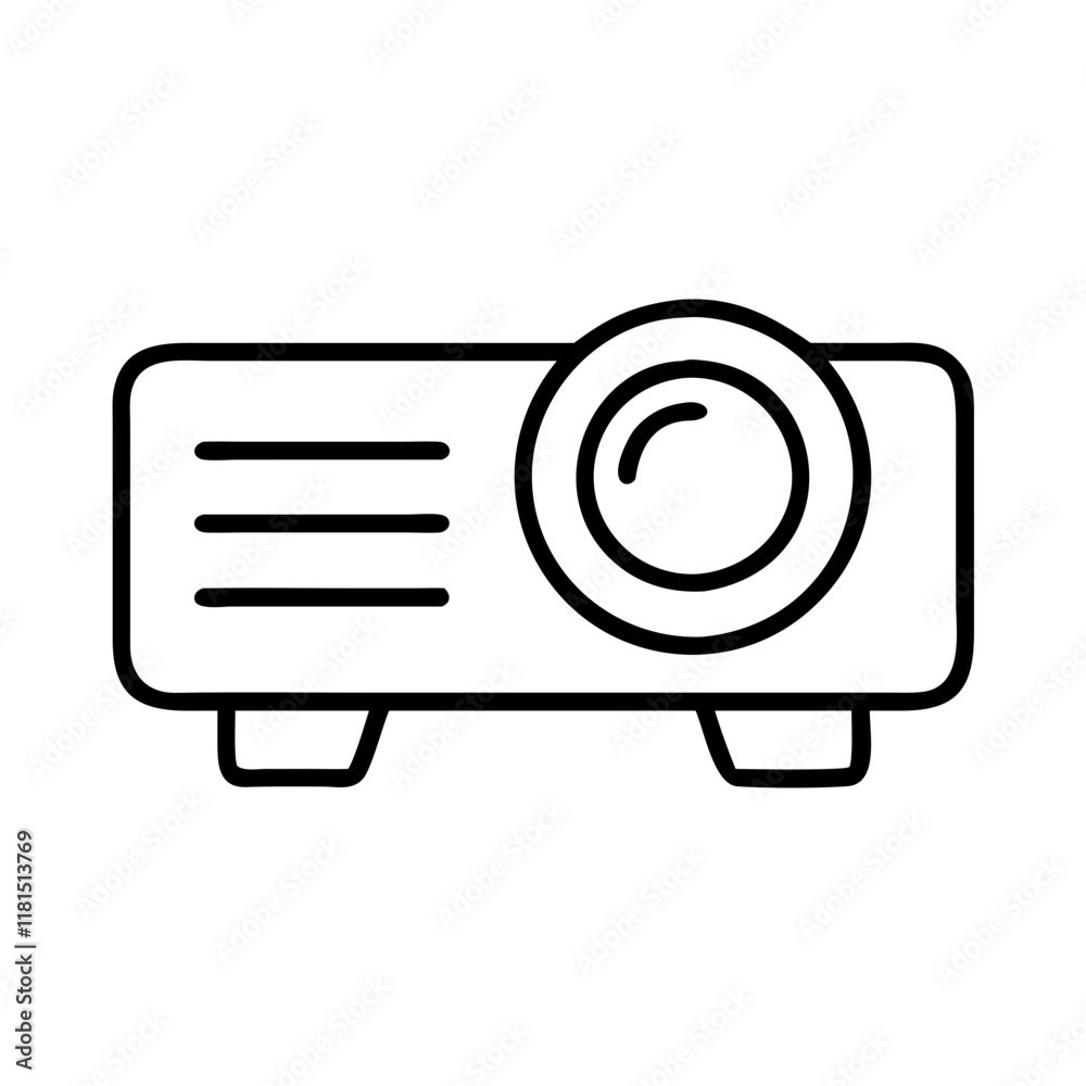 projector icon, office line art, office vector - simple black line art icon of projector perfect for logos, and office-themed designs. projector icon, office line art, office vector - simple black line art icon of projector perfect for logos, and office-themed designs.