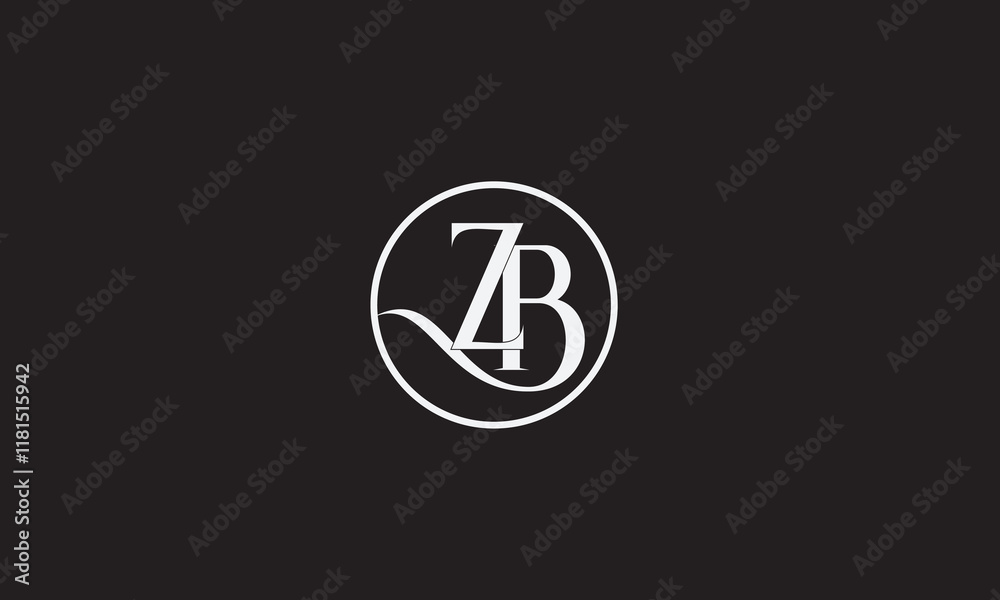 ZB, BZ , B , Z , Abstract Letters Logo Monogram ZB, BZ , B , Z , Abstract Letters Logo Monogram