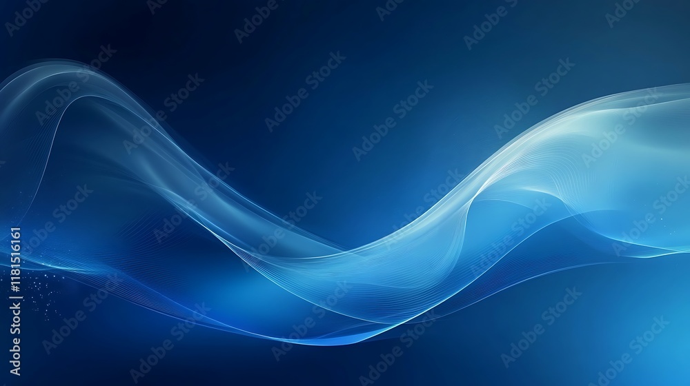 Abstract Blue Wave Design Digital Art Abstract Blue Wave Design Digital Art