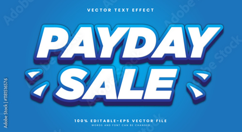Payday sale 3d editable text effect Template Suitable for sale banner