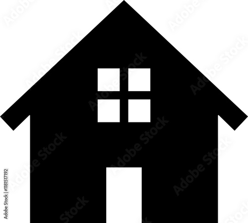 House Icon in Black Silhouettes