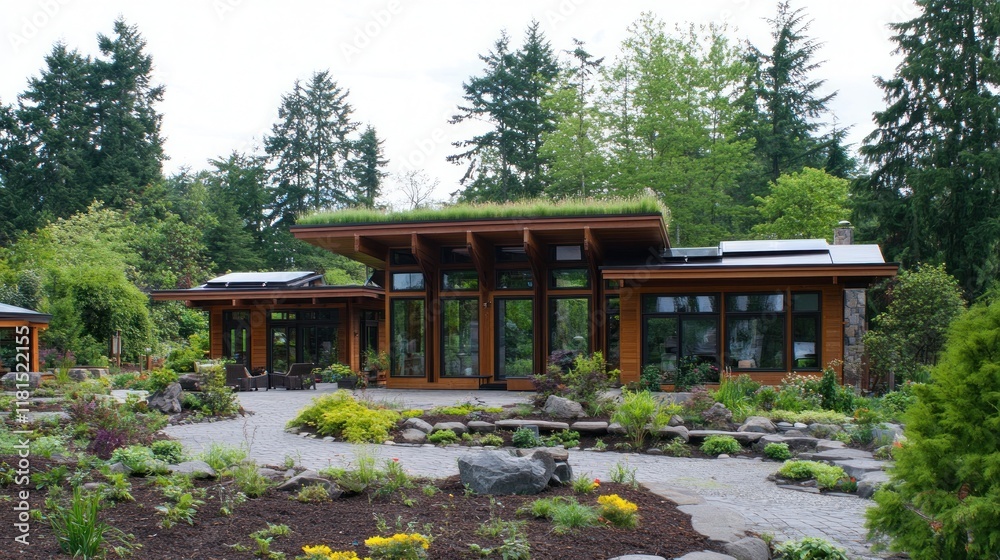 Eco-Friendly Modern House nestled in Lush Greenery Eco-Friendly Modern House nestled in Lush Greenery