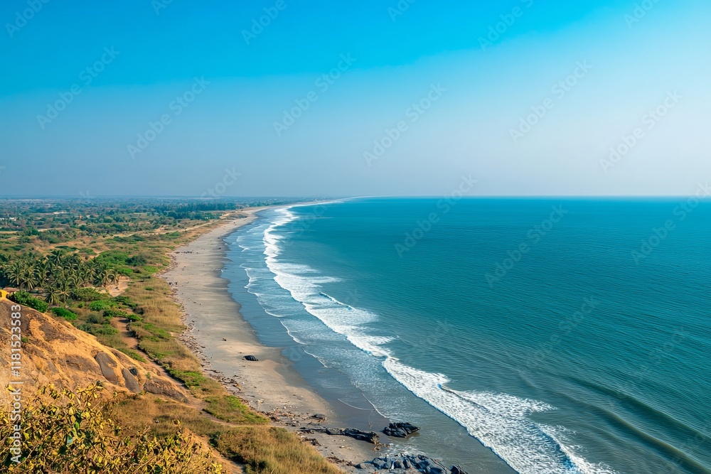 Suvali Beach view indian ocean and Sky surat, blue sky Suvali Beach view indian ocean and Sky surat, blue sky
