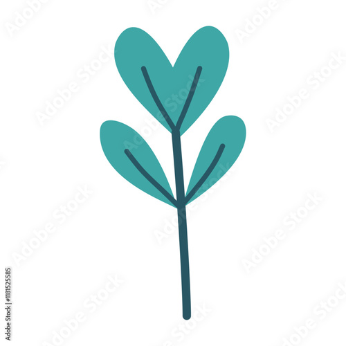 Abstract cute heart in the form of a flower. In pastel colors