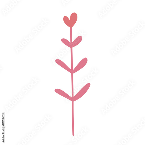 Abstract cute heart in the form of a flower. In pastel colors