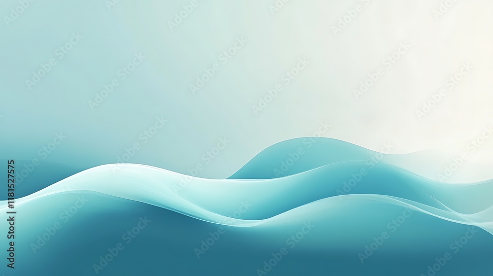 Abstract Teal Waves Soft Gradient Background Abstract Teal Waves Soft Gradient Background
