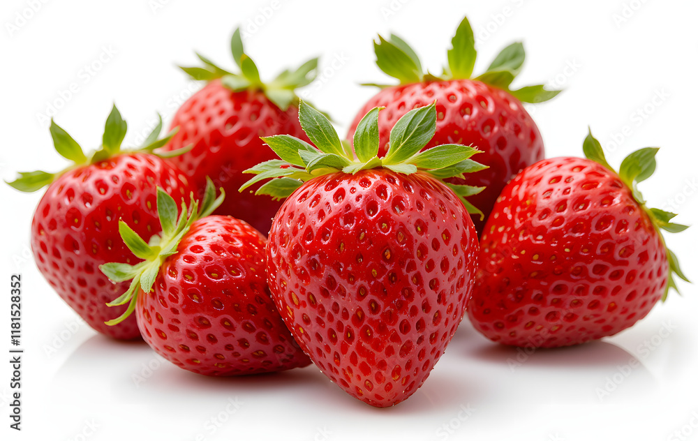 set of strawberries isolated on white or transparent set of strawberries isolated on white or transparent